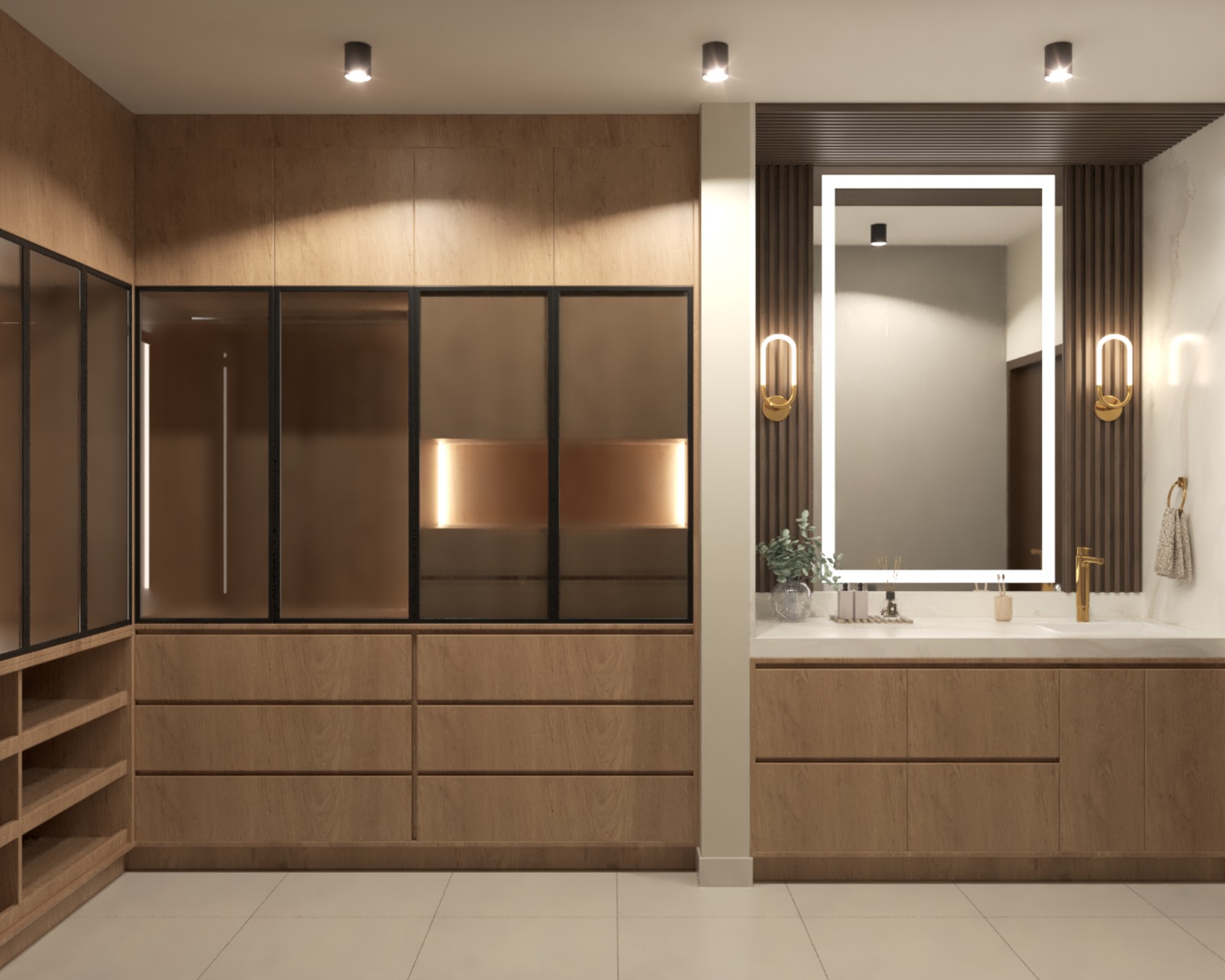 Vanity de madera, proyecto de remodelación